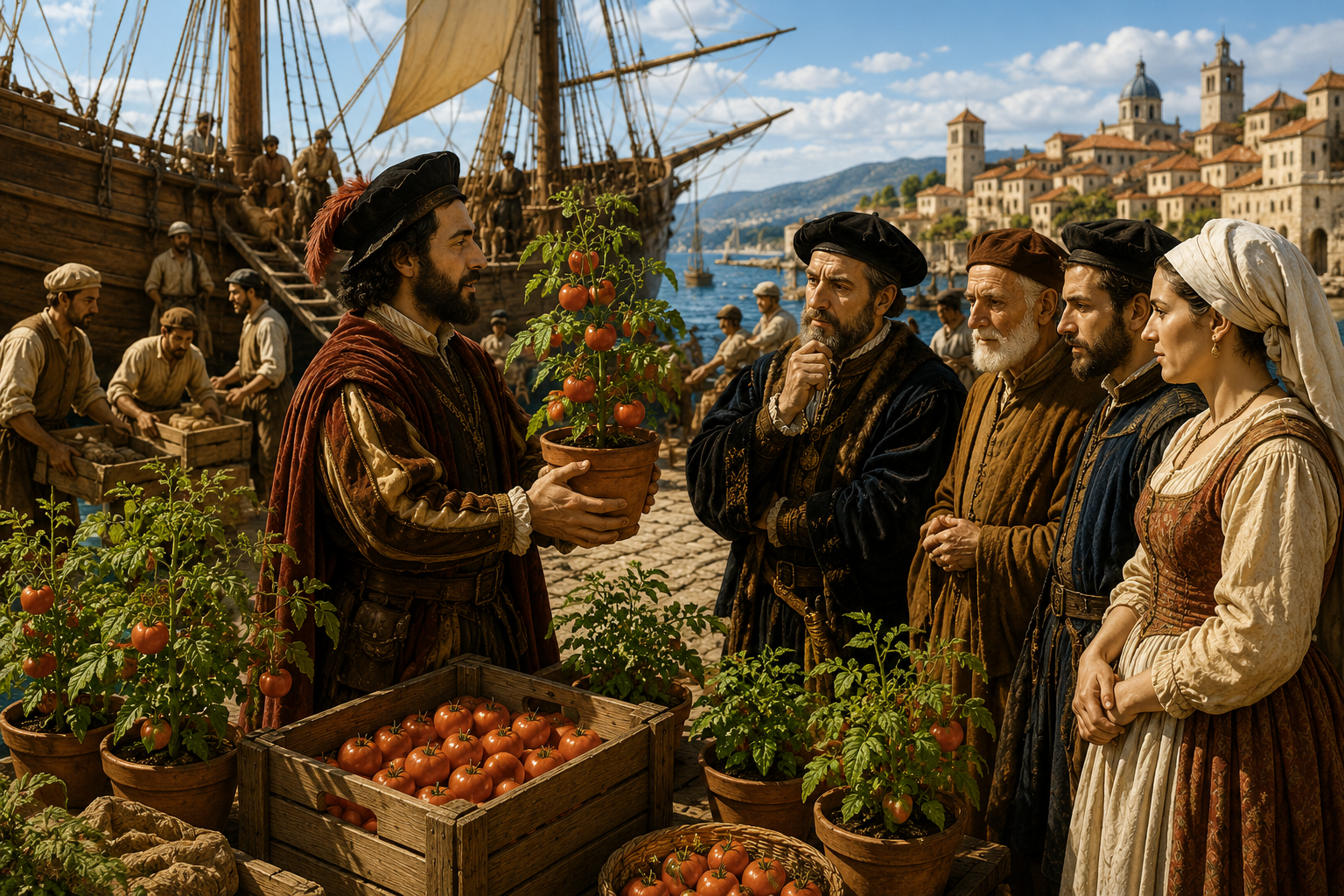 Pasta al Pomodoro: Wie die Tomate zur Königin der Pasta wurde Die Tomate erreichte Europa im 16. Jahrhundert mit den spanischen Entdeckern. Zunächst wurde die exotische Pflanze vor allem als botanische Kuriosität betrachtet.