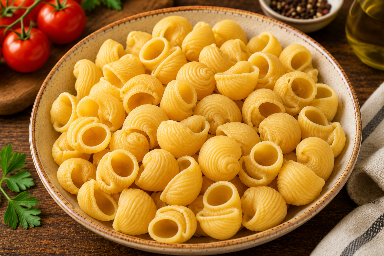 Lumache: Die Pasta in Form kleiner Schneckenhäuser Lumache – Die Pasta in Form kleiner Schneckenhäuser