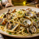 Spaghetti alle Vongole: Der Geschmack des Meeres auf dem Pastateller Spaghetti alle Vongole: Der Geschmack des Meeres auf dem Pastateller