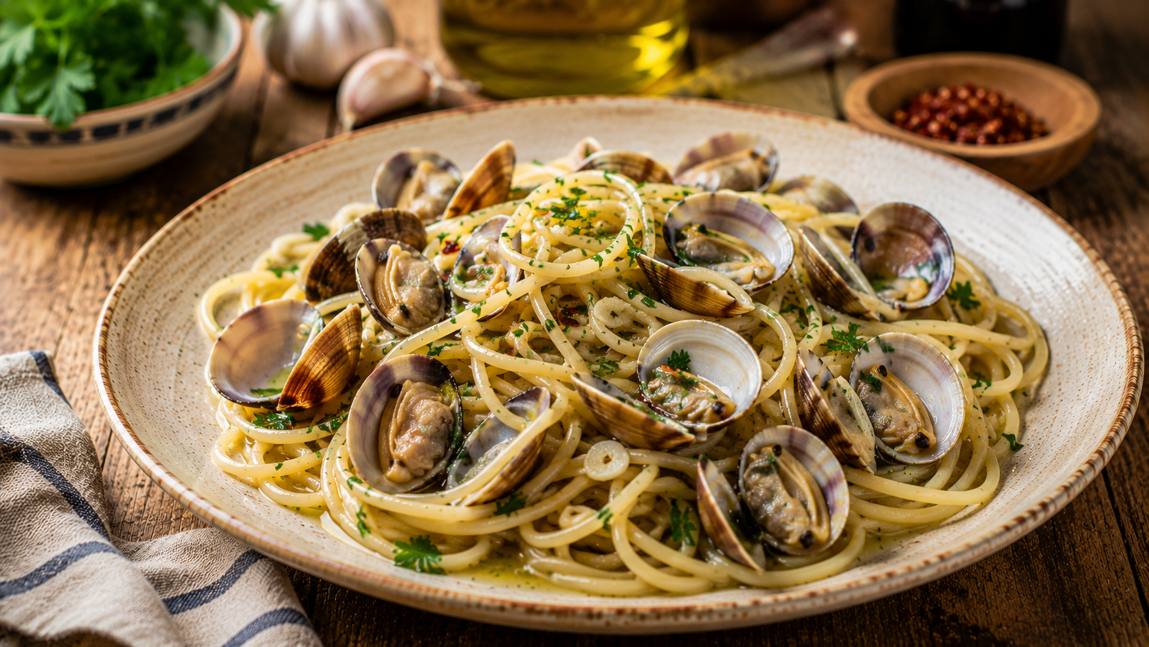 Spaghetti alle Vongole: Der Geschmack des Meeres auf dem Pastateller