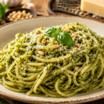 Spaghetti al Pesto: Liguriens grüne Versuchung Spaghetti al Pesto: Liguriens grüne Versuchung