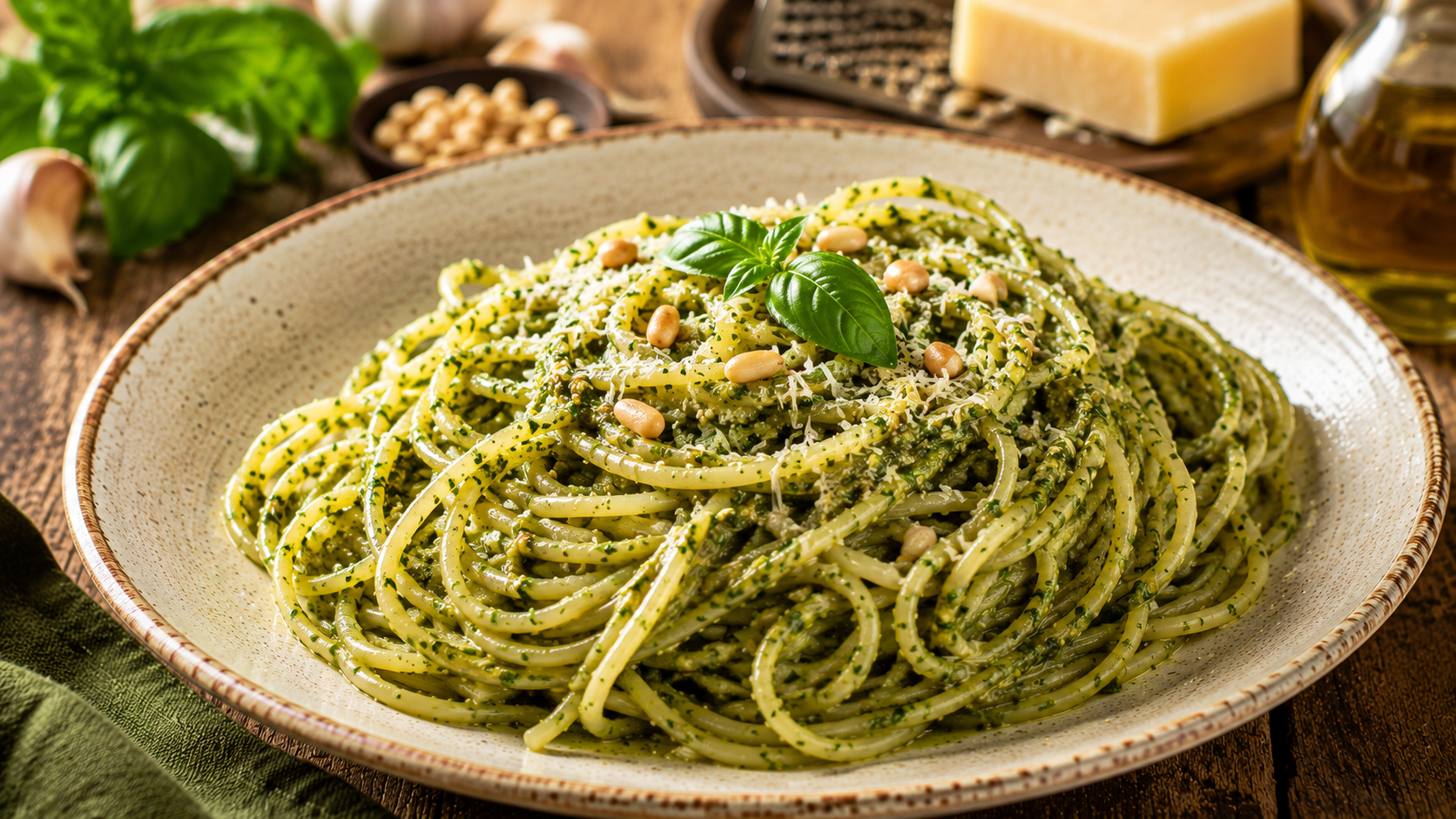 Spaghetti al Pesto: Liguriens grüne Versuchung