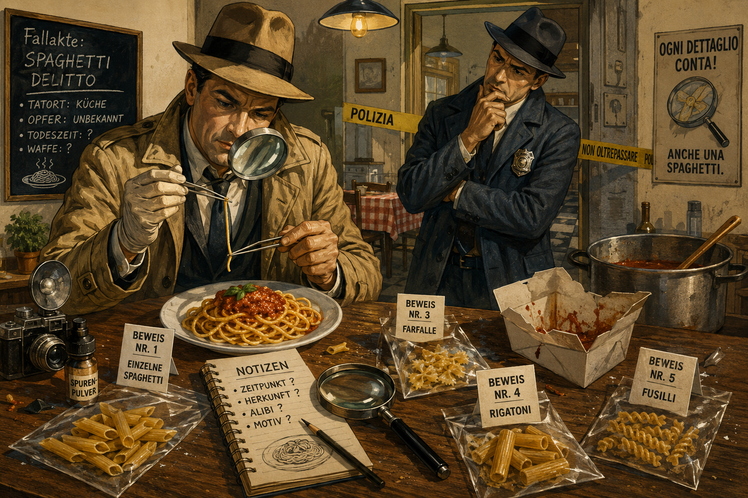 Pasta, Mord und Alibi: Warum Krimiautoren Spaghetti lieben