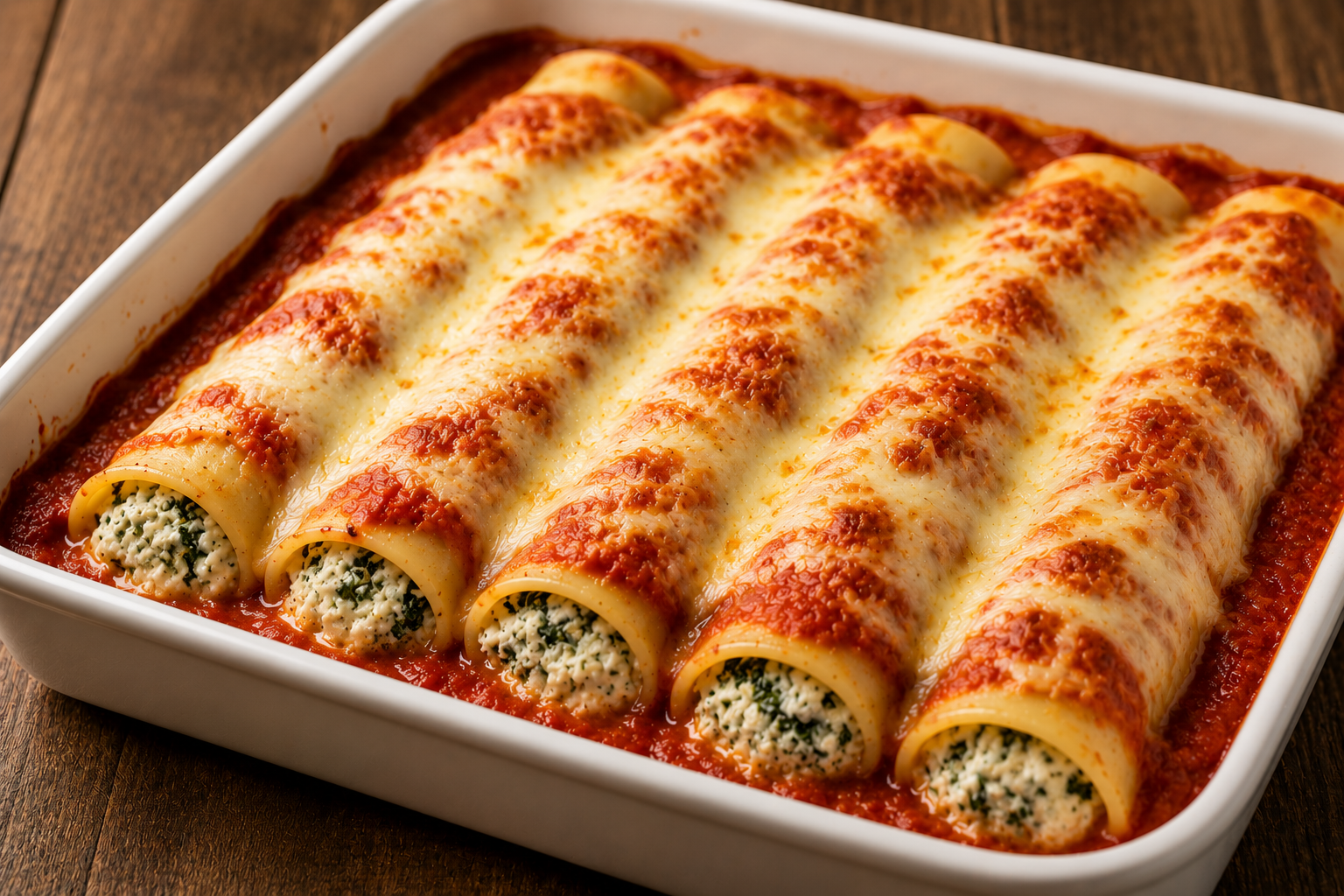 Cannelloni: Die Könige der gefüllten Pasta Cannelloni gehören zu den beeindruckendsten Pastasorten Italiens. Die großen, röhrenförmigen Nudeln werden traditionell gefüllt, mit Sauce übergossen und im Ofen goldbraun überbacken.