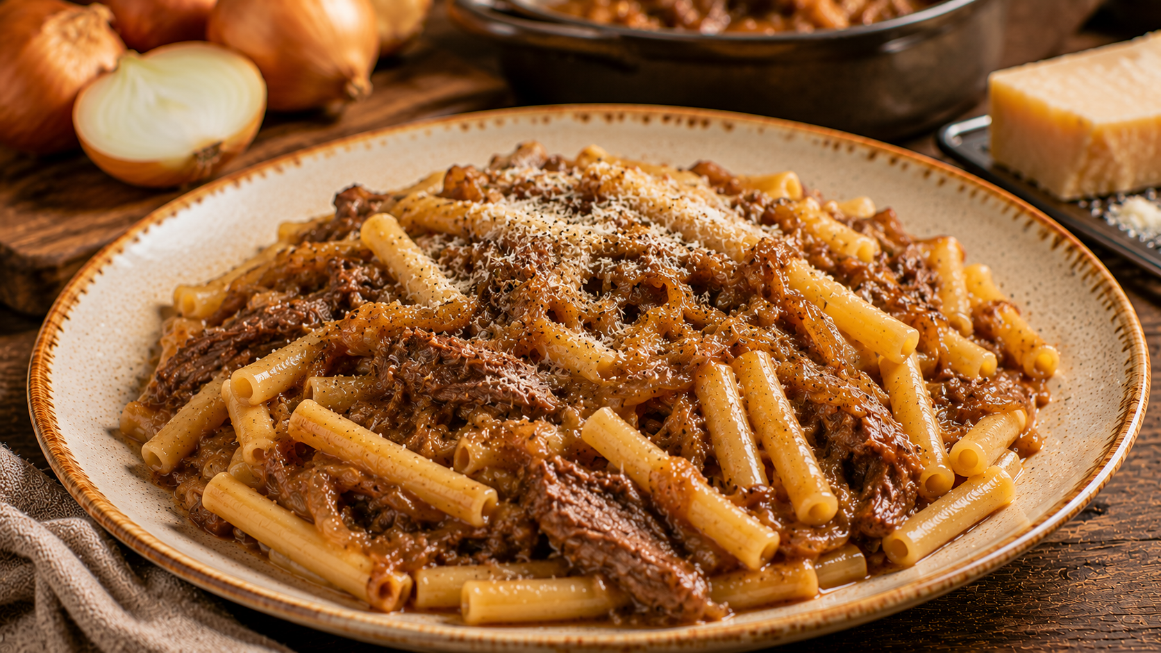 Ziti alla Genovese: Neapels berühmteste Zwiebelsauce