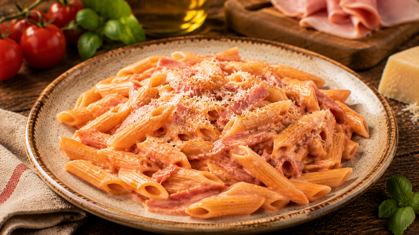 Penne al Baffo: Cremiger Klassiker mit lustigem Namen