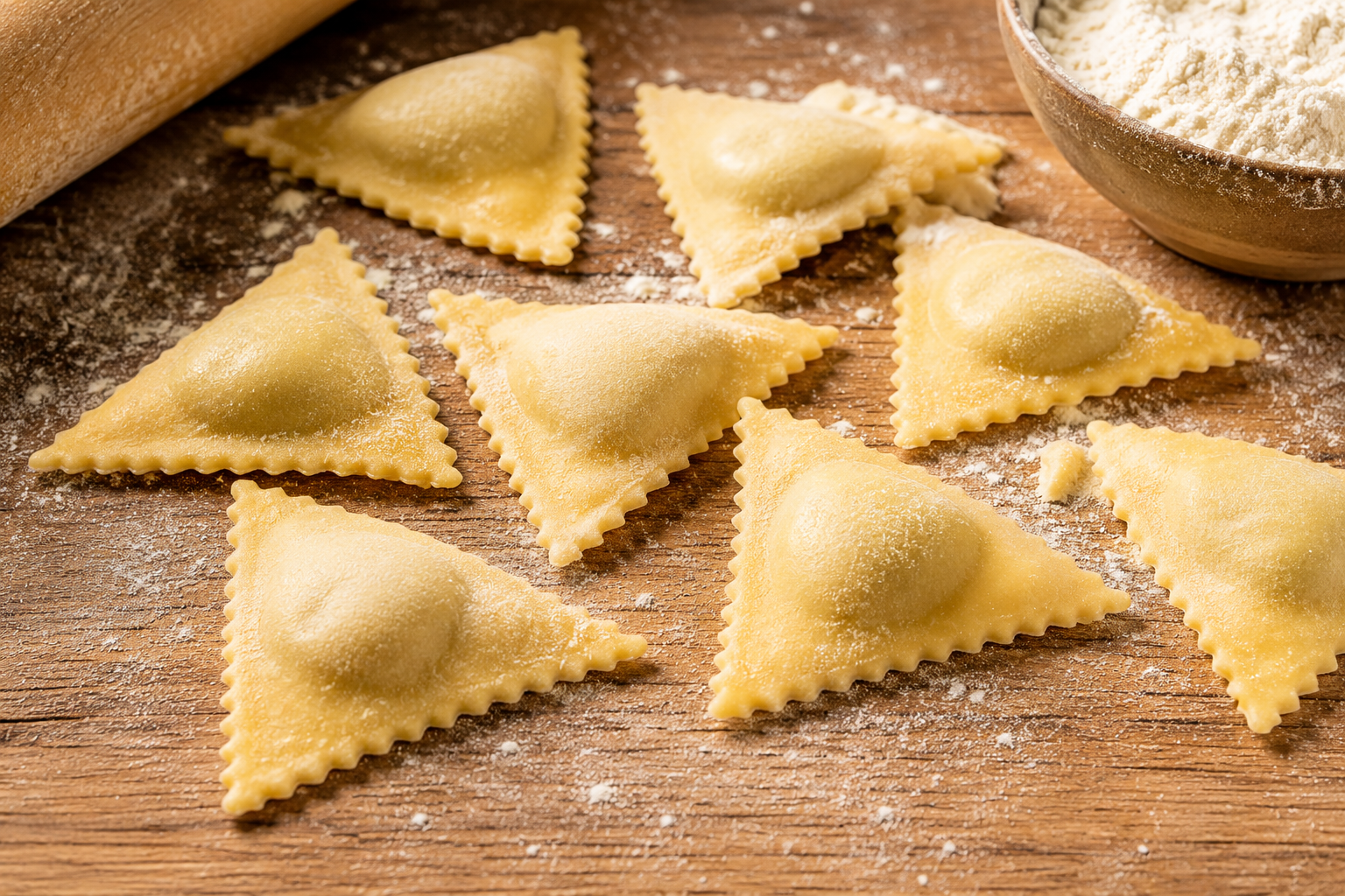 Triangoli: Die dreieckigen gefüllten Teigtaschen Italiens