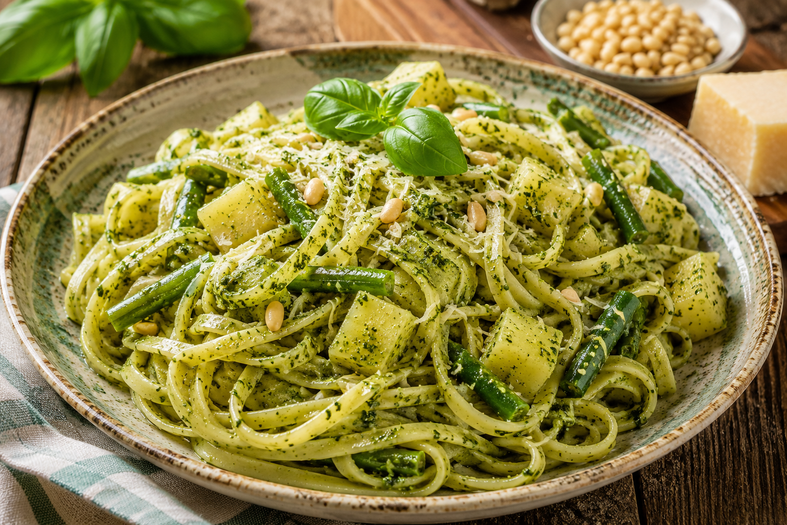 Bavette al Pesto: Liguriens grüne Pasta-Legende
