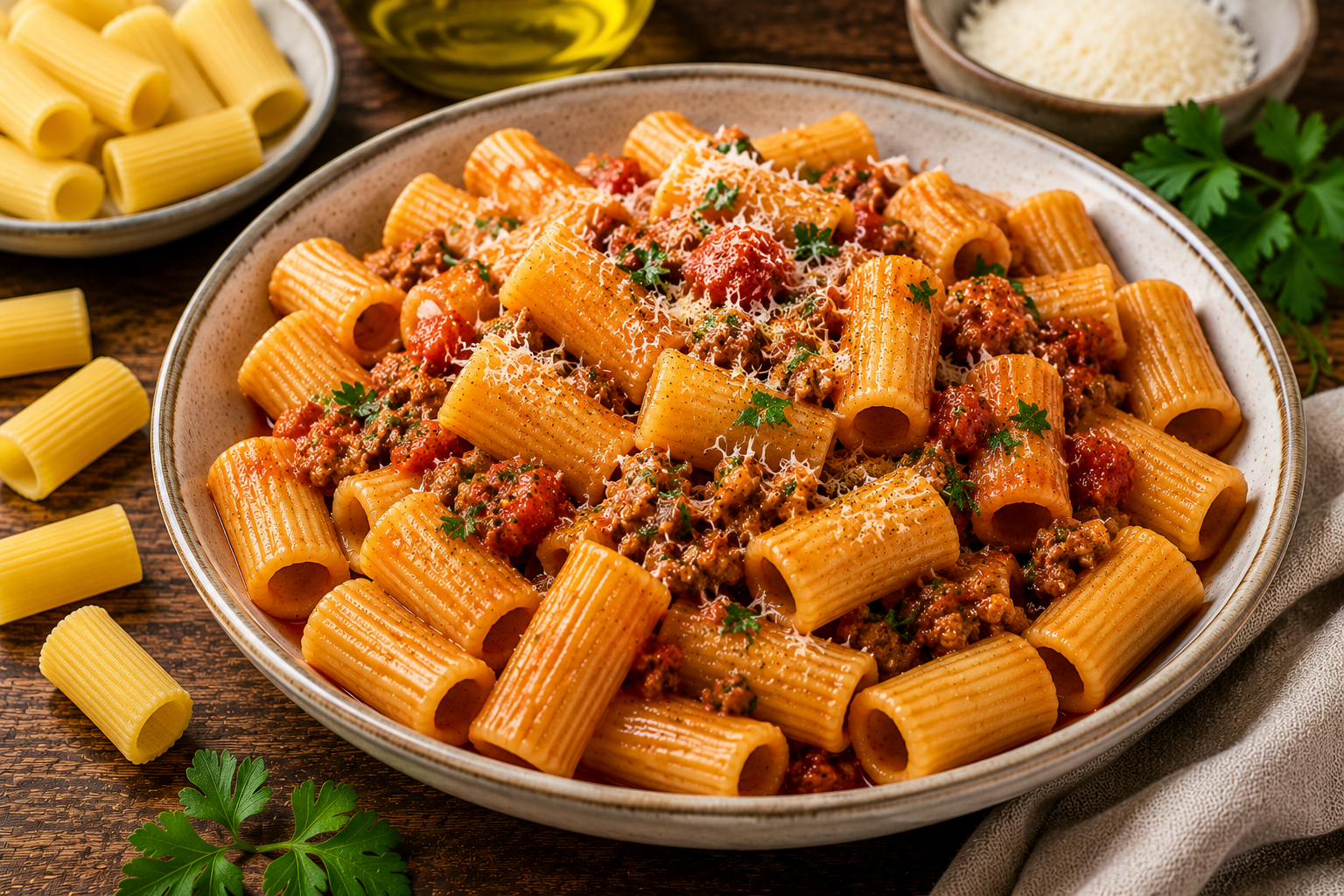 Mezzi Rigatoni – Die kompakte Variante der Rigatoni