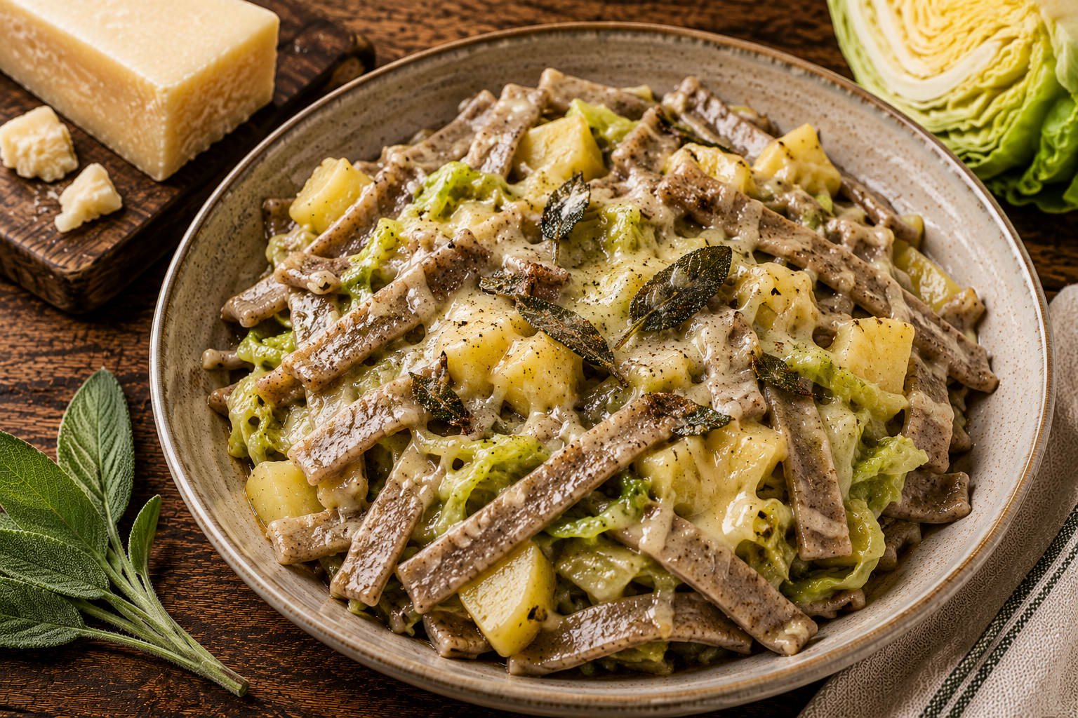 Pizzoccheri: Die herzhaften Buchweizennudeln aus der Lombardei Pizzoccheri – Die herzhaften Buchweizennudeln aus der Lombardei