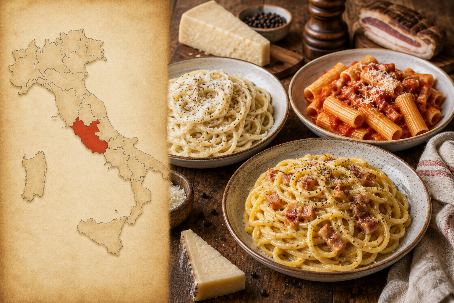 Latium: Die Heimat von Carbonara, Cacio e Pepe und Amatriciana Latium (italienisch: Lazio) ist das historische und politische Zentrum Italiens.